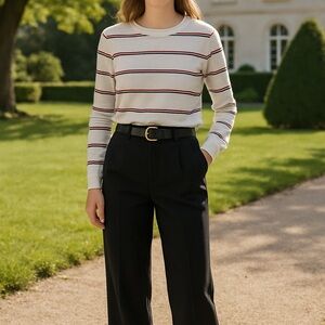 Men's White Striped Shirt